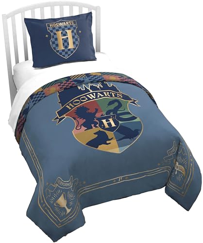 Jay Franco Harry Potter Twin Blue Duvet Cover Set