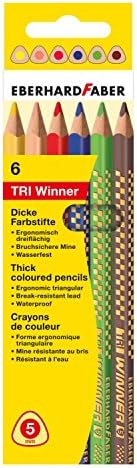 TRI 518406 Eberhardt Faber Winner Colouring Pencils Pack of 6 in Case