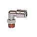 Brennan PCNB2501-04-02 Nickel-Plated Brass Push-to-Connect Tube Fitting, 90 Degree Elbow, 1/4