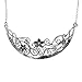 Paz Creations .925 Sterling Silver Floral Necklace, Made in Israel