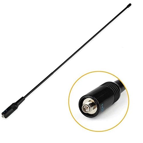 HonsCreat NA-771 VHF/UHF (144/430Mhz) Antenna SMA-Female for AnyTone BaoFeng UV-5R ,GT-3,TK-240, TK-250, TK-255 and Yaesu VERTAX VX-3R VX-5R VX-6R VX-7R Two Way Radio SMA Male Interface