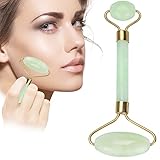 Jade Roller for Face Anti-aging Massage Facial Roller with Gua SHA Scraping Massage Tool Set for Slimming Healing Rejuvenation & Beauty