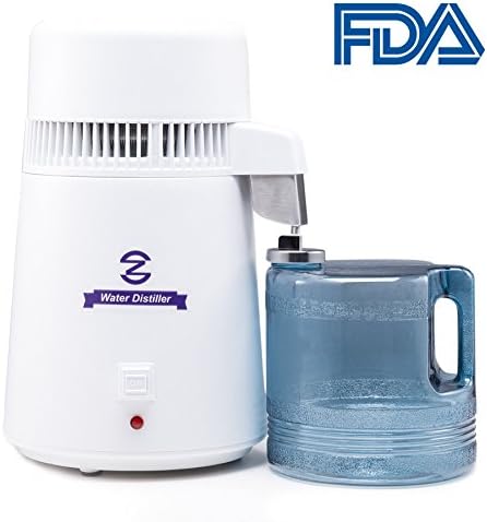 FDA Approved Water Distiller, Distilling Pure Water Machine for Home Countertop Table Desktop, 4L Distilled Water Making Machine, 4 Liter Water Purifier to Make Clean Water for Home Use