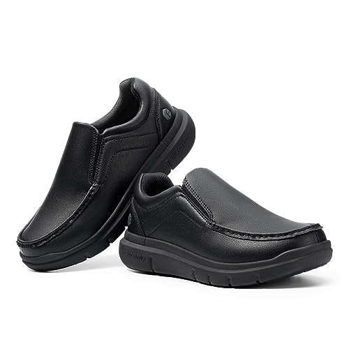 FitVille Wide mens Loafer formal shoes for men Business Casual Shoes - EasyWalk V1