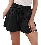GRACE KARIN Women Casual Shorts for Summer Elastic Waist Side Pockets Plain Lightweight Soft Cozy...