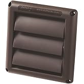 Deflecto Supurr-Vent&reg; Louvered Vent Hood, 6", Brown