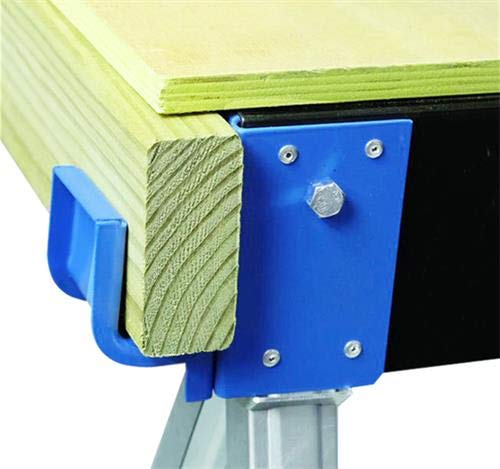 KASTFORCE KF3003 Folding Sawhorse Jobsite Table 1100lbs Capacity 2 Position Timber Holding