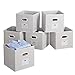 DECLUTTR Collapsible Cloth Storage Bins Basket Durable Fabric Drawer Organizers,12