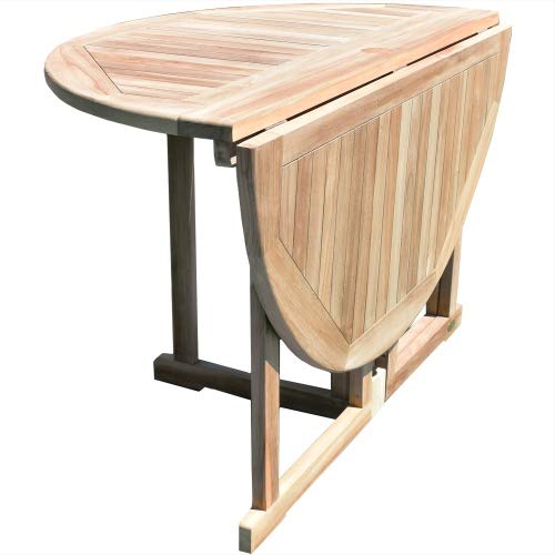 Klapptisch Savona rund Teak Massivholz Durchmesser 150 cm – Bild 5