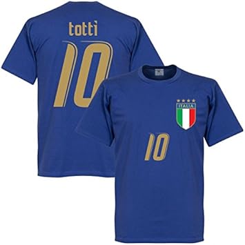 Amazon | RE-TAKE(リテイク) フランチェスコ・トッティ イタリア代表 2006 ホーム Tシャツ(ブルー) サッカー サポーター  グッズ Tシャツ インポートM [並行輸入品] | RE-TAKE(リテイク) | Tシャツ・カットソー