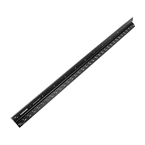 Architect Scale Ruler for Engineer and Student-12" Laser-Etched Aluminium Triangular Rulers,Drafting Rulers, Imperial Scales by VISEMAN â€¦