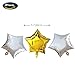 KUNGYO Classy 90TH Birthday Party Decorations Kit-Black Happy Brithday Banner,Silver 90 Mylar Foil Balloon, Star, Latex Balloon,Hanging Swirls, Perfect Ninety Years Old Party Supplies