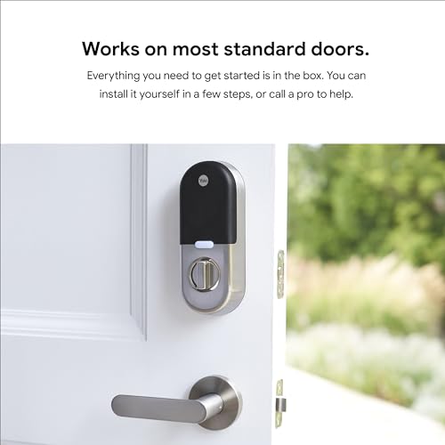 Google Nest x Yale Lock - Tamper-Proof Smart Lock for Keyless Entry - Keypad Deadbolt Lock for Front Door - Satin Nickel - View 12