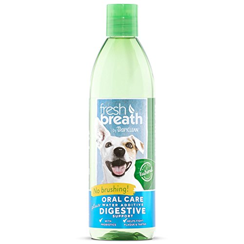 TropiClean Fresh Breath Oral Care Water Additive Plus Digestive Support, 16oz
