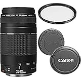 Canon EF 75-300mm f/4-5.6 III Telephoto Zoom Lens with UV Filter (Renewed)