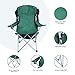 Besthls Canopy Camping Chairs, Portable Quad Folding Recliner Lawn Chair with Shade and Cup Holder for Adult Outdoor Events,Greenthumb 2