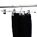 Amber Home 12 Pack Heavy Duty Add on Metal Pants Skirt Hangers, Stackable Add-on Metal Clothes Hangers with 2-Adjustable Clips, Cascading Clip Hangers Space Saving for Jeans, Slacks