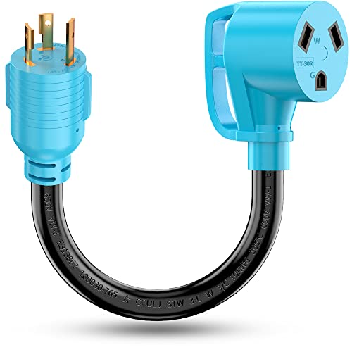 CircleCord 3 Prong to 30 Amp Twist Lock Adapter, Generator to RV