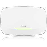 Zyxel WiFi 7 Wireless Access Point BE11000 | 2.5G | PoE+ | NWA130BE | 2x 2.5G Ethernet Ports, Triple Radio, 6-Stream, NebulaFlex, Internal Antenna, MLO, MU-MIMO, 802.1X/RADIUS Auth, TAA Compliant