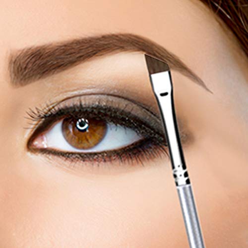 Vertex Angled Eyeliner Brush Slanted - Small Thin Winged Liner For Clean Lines To Apply Smooth Liquid Gel Liner For A Fine Wing | Application Of Flat Angle Edges Allows Precision Control Sexy Cat Eyes