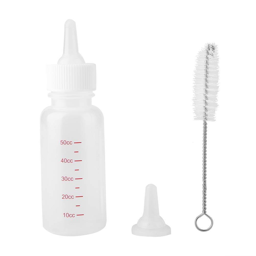 Smandy 2 in 1 Dog and Cat Milk Feeding Bottle for Newborn Puppies and Kittens - Complete Animal Nursing Care Bottle Set with Nipple, Essential Pet Supply for Small Animal Feeding Care