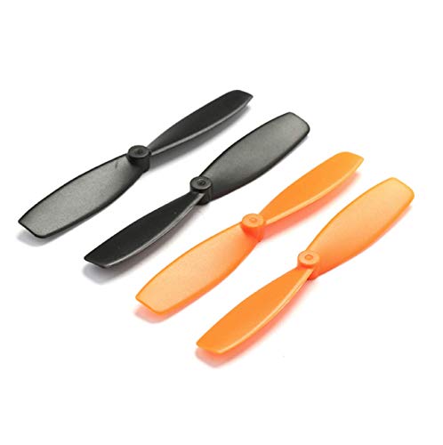 Walkera-8-Stueck-2-Set-Premium-Original-Rotorblaetter-Propeller-Blades-fuer-Copter-Drohne-Carrera-RC-Video-One-Ladybird-Hubsan-Quadrocopter-55mm-Schwarz-Orange-von-MrStecker-Modellbau