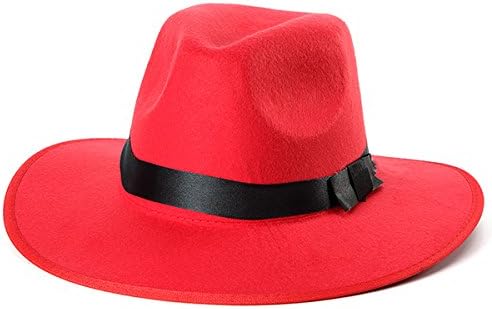 ladies red fedora hat