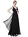 Ever Pretty V-Neck Flowy Ribbon Sequined Waist Long Party Dress 09981