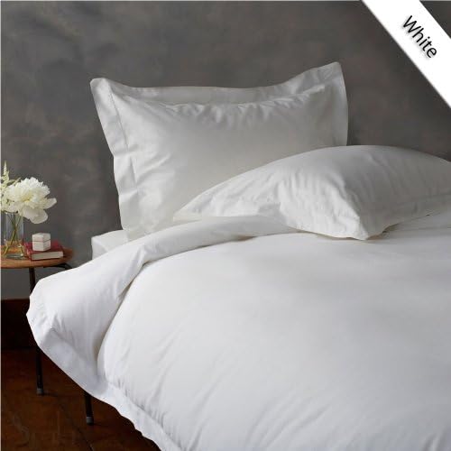Luxurious Hotel Quality 1PC Duvet Cover 300 Thread Count King 100% Egyptian Cotton White Solid by Fab Linens