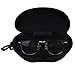 Zipper Eye Glasses Sunglasses Hard Case Box Portable Protector Black