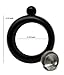 Bangle Bracelet Flask for Women for Liquor 3.5 Ounce Stainless Steel Black Matte with Funnel in White Box by IDALIO