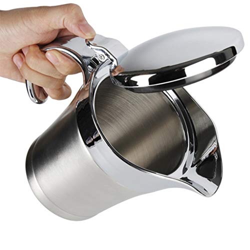 F Fityle Stainless Steel Double Insulated Gravy Boat/Sauce Jug Gravy