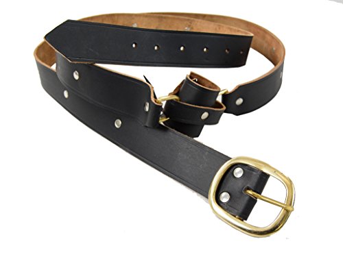 Black Leather Double Wrap Sword Belt