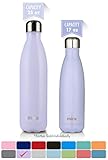 MIRA Stainless Steel Vacuum Insulated Water Bottle | Leak-proof Double Walled Cola Shape Bottle | Keeps Drinks Cold for 24 hours & Hot for 12 hours (Lavender Violet, 25 oz (750 ml, 0.8 qt))