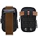 Clakit XL StrapPack Two Zipper Clip-On Pouch (Black), Travel Wallet, Backpack Pouch, Passport Holder