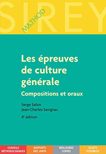 Les  épreuves de culture générale