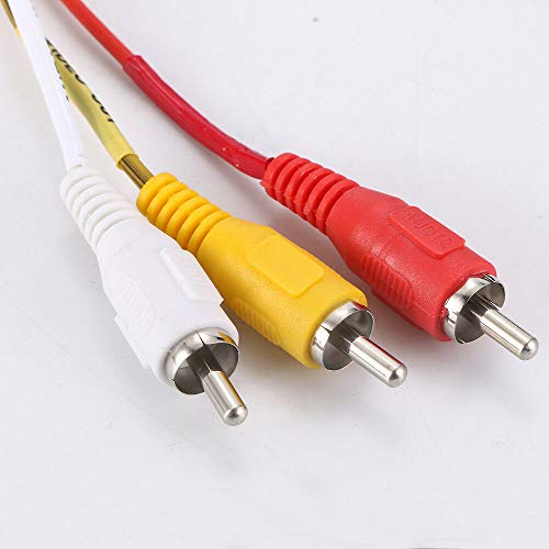 FidgetKute Scart to Triple 21 Pins 1.5m in Out Switchable Lead Audio Video Cable Show One Size