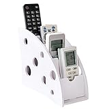 TuuTyss Simple Fashion Wooden TV/Air Conditioner Remote Controller Organizer Caddy Holder for Table,Desk Organizer-White
