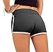 Women's Elastic Waist White Outline Active Lounge Shorts