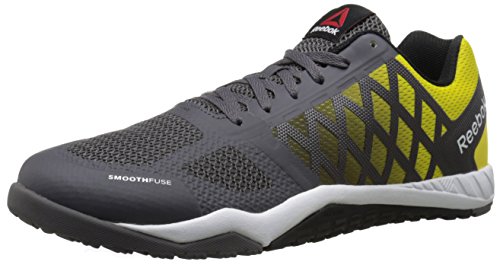 Reebok Men's Ros Workout TR Training Shoe, Ash Grey/Yellow/Spark/Black/White, 10 M US