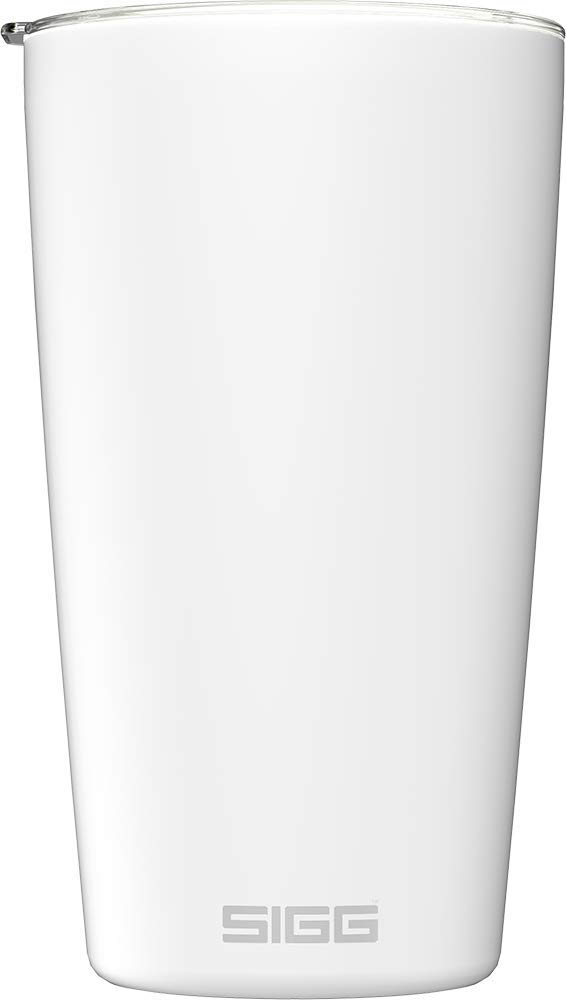 Sigg - Coffee Travel Mug Neso Pure Ceram - with Tritan Lid - Dishwasher Safe - Lightweight - BPA Free - 18/8 Stainless Steel - White - 0.4 L