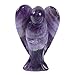 Carved African Amethyst Gemstone Peace Angel Pocket Guardian AngelHealing Statue 1.5 inch