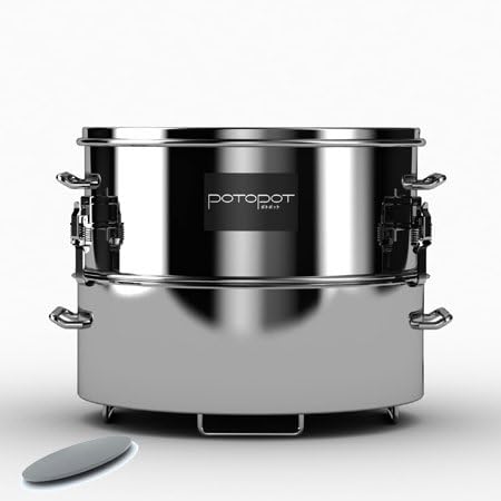 Amazon Co Jp 業務用油ろ過容器 ポトポット 10l用容器 スタンダード ろ過フィルター15枚set ホーム キッチン