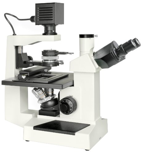 Bresser professionelles inverses, trinokulares Mikroskop Science IVM-401, 100x-400x Vergrößerung, planachr. Objektive, großer Kreuztisch für Objektträger oder Petrischalen, inkl. Kameratubus – Bild 5