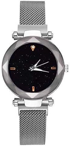 Gatih Analogue Multicolour Dial Blue Magnetic Quartz Mesh Women's Bracelet Wrist Watch with Stainless Steel Buckle Belt