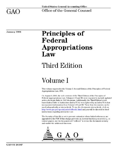 GAO "Red Book" Principles of Federal Appropriations Law 3rd Edition Volume 1
