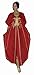 Moroccan Caftan Hand Made Breathable Cotton with Gold Hand Embroidery Long Red