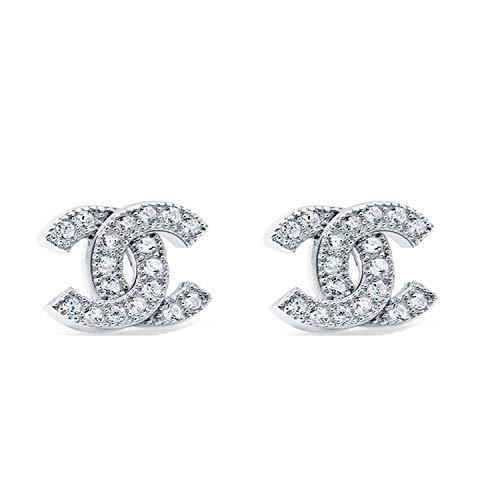 double c stud earrings