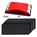 WELLGO Sanding Block With 42 pcs Sandpapers Wet Dry 120 to 3000 Assorted Grits Sandpapers, 9x3.6 Inch Sanding Sheets for Wood Furniture Finishing, Metal Sanding,Car Sanding,Glasses Sanding