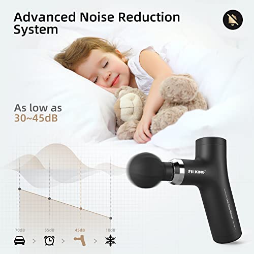 Massagepistole Mini, FIT KING Massage Pistole Massage Gun Tragbare Masagepistoll Massagegerät Muskelmassagepistole, zur Eine Schnelle Muskelreparatur, mit Ladeanschluss Typ C
